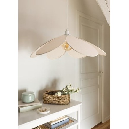 Suspension pétales Naya 72 cm lin beige