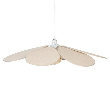 Suspension pétales Naya 72 cm lin beige