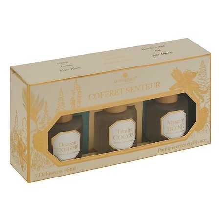 Coffret senteur Elise 3 diffuseurs de parfum 45 ml