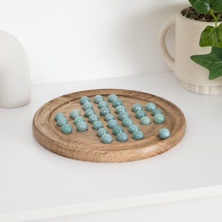 Jeu de solitaire Sayon 22 cm manguier