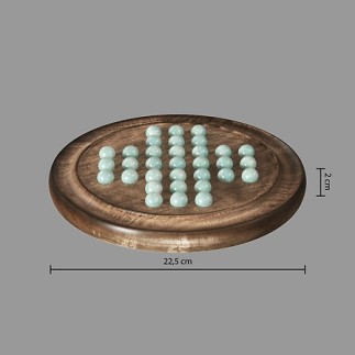 Jeu de solitaire Sayon 22 cm manguier