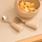 Set couverts cuillère et fourchette Yum beige