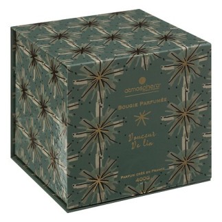 Bougie parfumée Plum 400 g pot verre lin