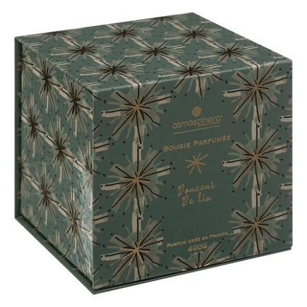 Bougie parfumée Plum 400 g pot verre lin