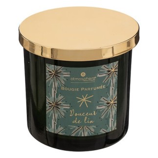 Bougie parfumée Plum 400 g pot verre lin