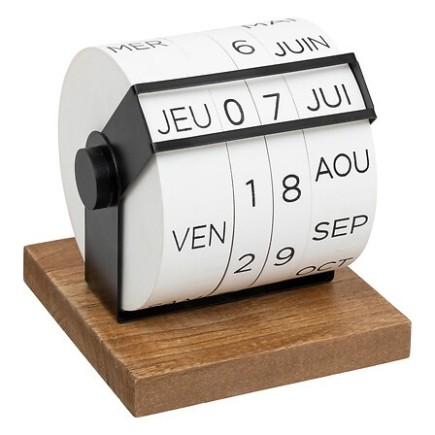 Calendrier Be vintage 15 cm bois