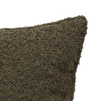Coussin bouclette Soana 45 x 45 cm kaki