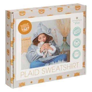 Plaid sweat enfant ours flanelle