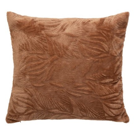 Coussin brush Ryo flanelle terracotta