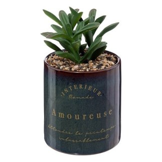 Plante Botanic factory haut 17 cm avec pot céramique réactive bleu