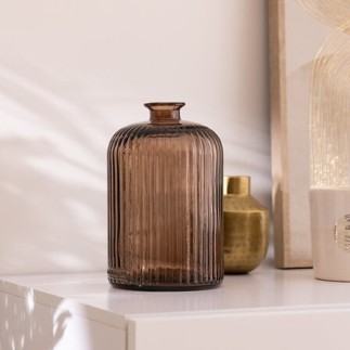 Vase recyclé Luz 23cm marron
