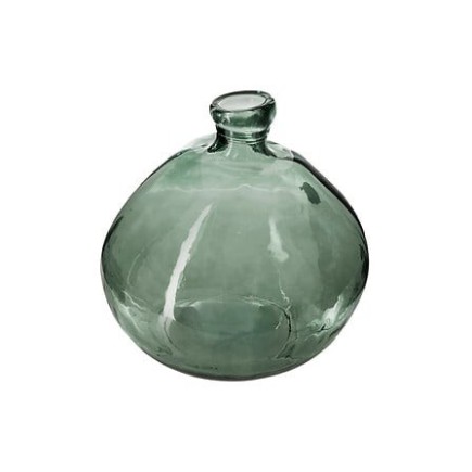 Vase rond Uly diam 23 cm verre recyclé bleu
