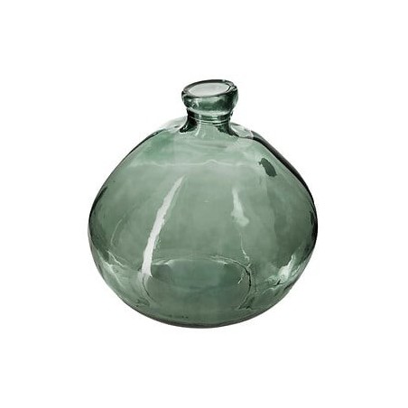 Vase rond Uly diam 23 cm verre recyclé bleu