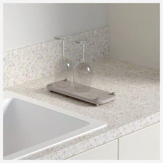 Plateau de cuisine 28 x 11 cm diatomite gris