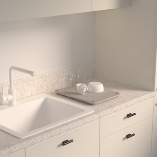 Plateau de cuisine 40x30cm diatomite gris