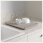 Plateau de cuisine 40x30cm diatomite gris