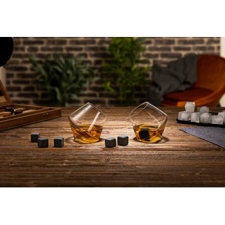 Coffret 2 gobelets à whisky avec pierre