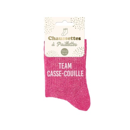 Chaussettes Paillettes Team Casse-Couille