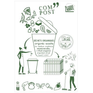 POUBELLE DE COMPOSTAGE EN METAL 5L