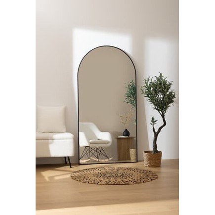 Miroir mural arche Alice 177 x 91 cm métal noir