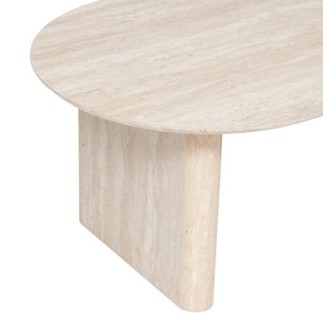 Table basse Anaya 120 x 60 x 40 cm MDF effet travertin beige