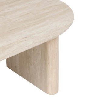 Table basse Anaya 120 x 60 x 40 cm MDF effet travertin beige