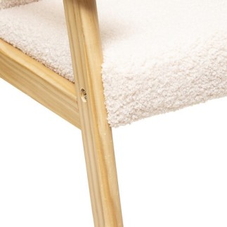 Fauteuil enfant Basile bouclette écru