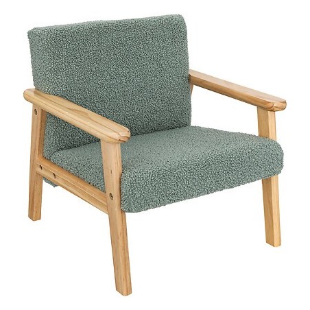 Fauteuil enfant Basile bouclette vert