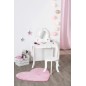 Coiffeuse enfant tabouret imprimé blanc