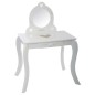 Coiffeuse enfant tabouret imprimé blanc