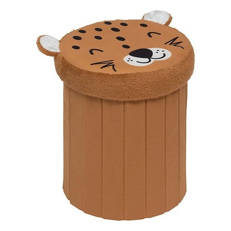Pouf pliant léopard 30x38 cm
