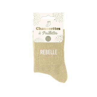 Chaussettes Paillettes "Rebelle"