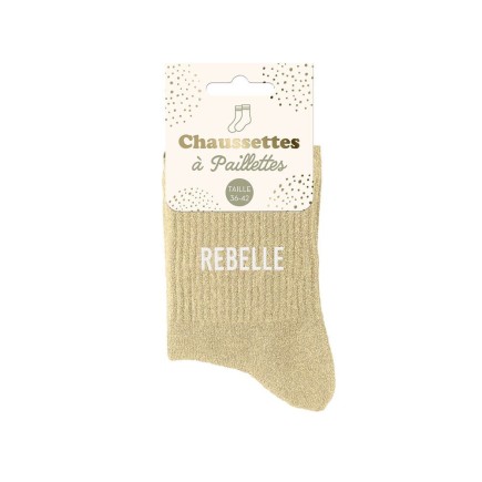 Chaussettes Paillettes "Rebelle"