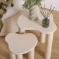 Lot de 2 tables café Olao ivoire