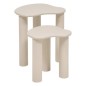 Lot de 2 tables café Olao ivoire