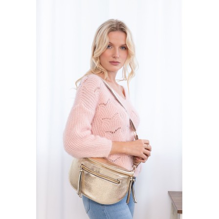 Sac banane métalisé doré