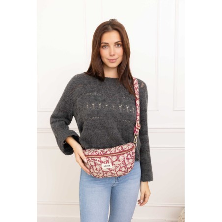 Sac banane coton fleuri pas cher