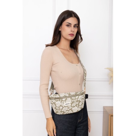 Sac banane coton fleuri pas cher