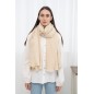 Echarpe petits carreaux beige