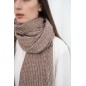 Echarpe petits carreaux taupe