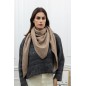 Echarpe triangle unie taupe