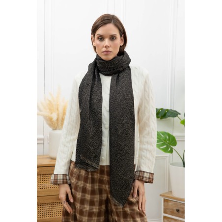 Echarpe lurex brillante noir