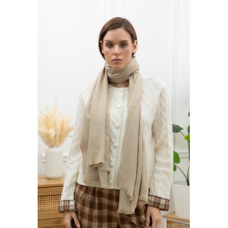 Echarpe lurex brillante beige