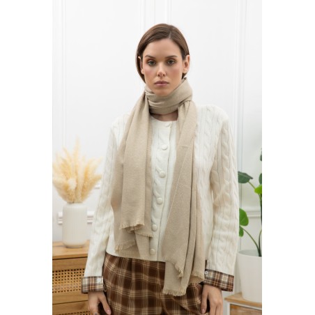 Echarpe lurex brillante beige