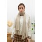 Echarpe lurex brillante beige
