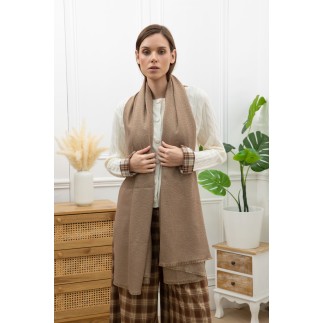 Echarpe lurex brillante taupe