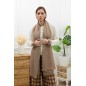 Echarpe lurex brillante taupe