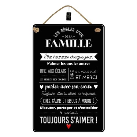 Plaque Metal 40x60 Regle De La Famille Plaque Metal 40x60 Regle De La Famille