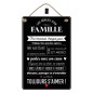 Plaque Metal 40x60 Regle De La Famille Plaque Metal 40x60 Regle De La Famille