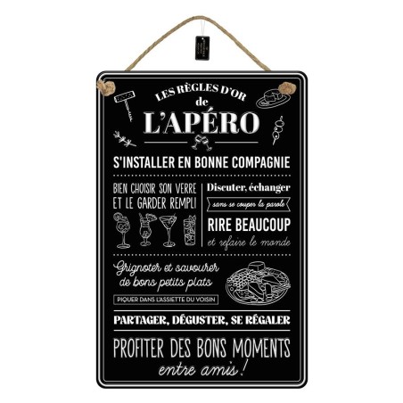 Plaque Metal 40x60 Regle De L'Apero